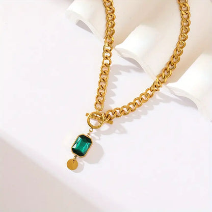 Gouden Smaragden Schakelketting