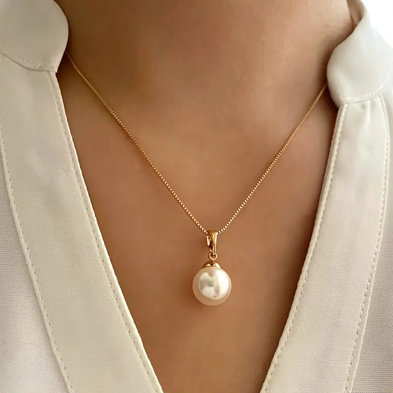 Elegante Graceful Parel Ketting Set