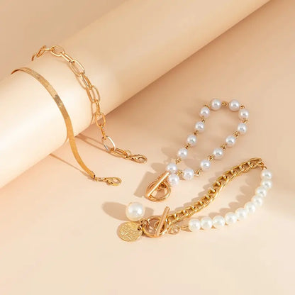Premium Gelaagde Parel Armband Set
