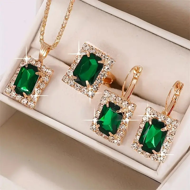 Sylvara Greenveil Sieraad Set | Witgoud