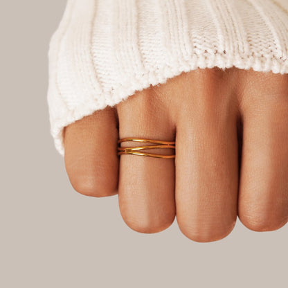 Gouden Minimalistische Wikkel Ring