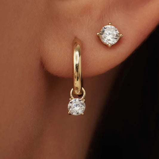 Larmes de Lune Steen Oorbellen Set | Goud