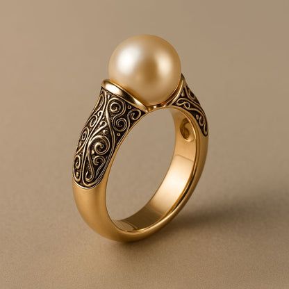 Gouden Filigraan Parel Ring