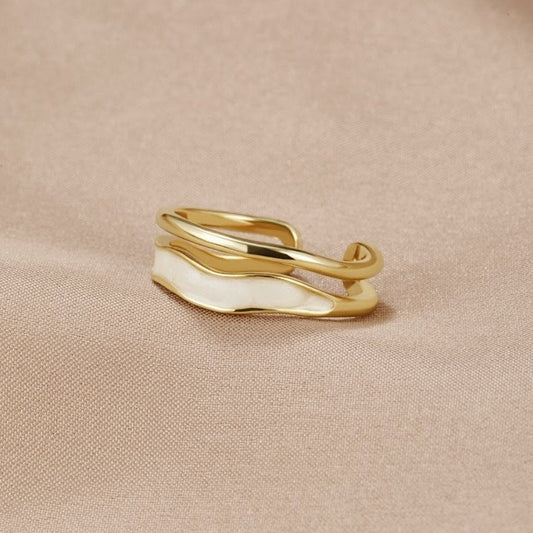 Gouden Sculpturale Wikkel Ring