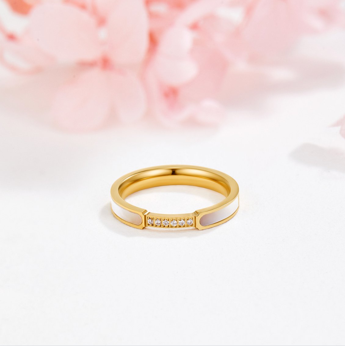 Gouden Inleg Band Ring