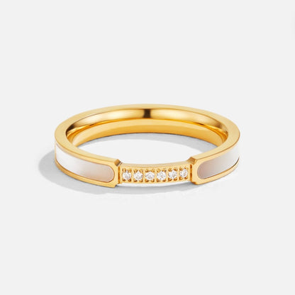 Gouden Inleg Band Ring