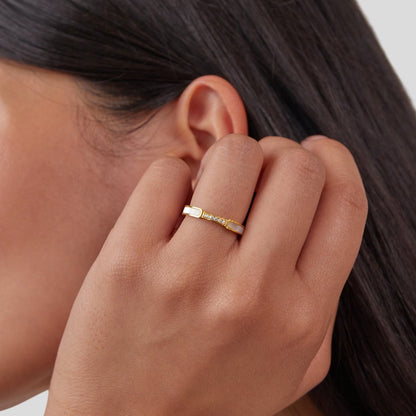 Gouden Inleg Band Ring